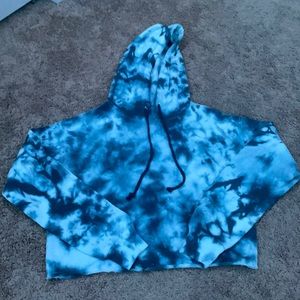 Tie dye cropped hoodie size small
